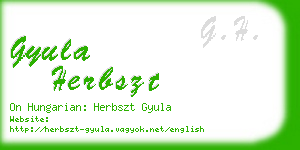 gyula herbszt business card